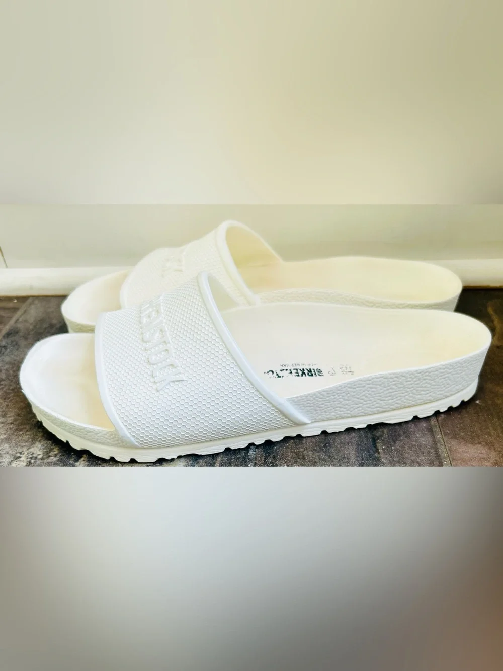 Birkenstock Barbados EVA White Slides Size 9-9.5 Women,  7-7.5 Men